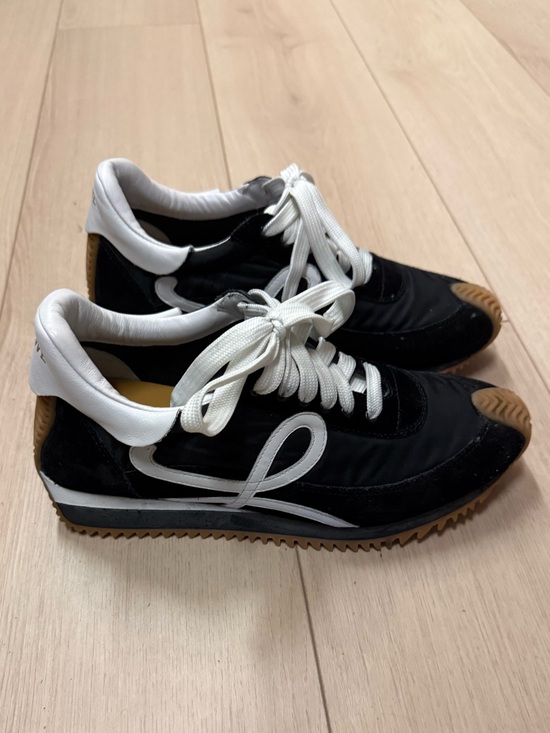 Loewe Shoes - Loewe Black & White Ballet Runner with Gum Sole